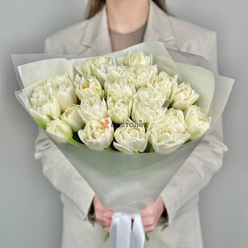 Белые тюльпаны, 25 шт